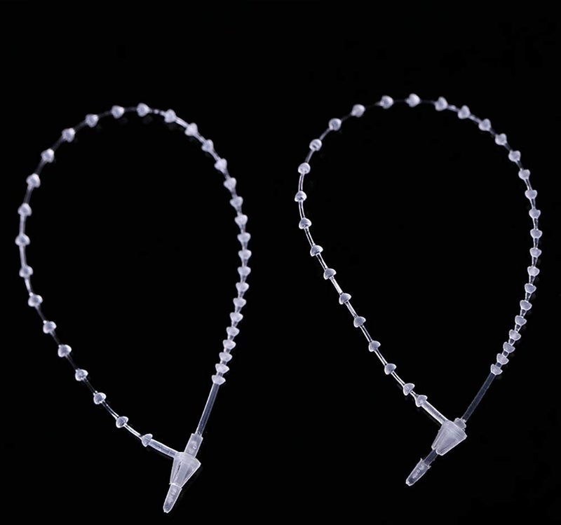 Fodattm 1000PCS Adjustable Security Beaded Loop Tie Plastic Paper Price Tagging Fastener Snap Lock for Hang Tags Price Tags or Clothing Tag (Clear, Length: 9 Inch) - Image 3
